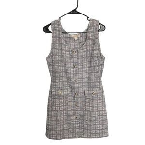 Monteau Black and White Checkered Mini Dress